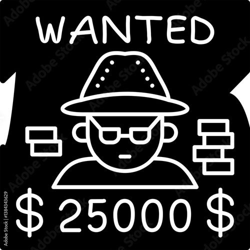 Criminal Wanted Poster Icon