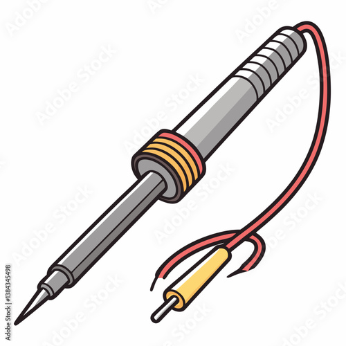 vector illustration of a soldering iron 
