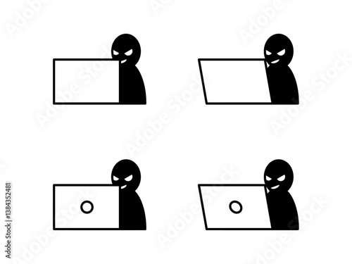 ハッカーアイコンセット