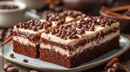 Wallpaper Mural photo a Texas Sheet Cake isolated on white background,Transparent background, clear border, for easy background separation,stock photo Torontodigital.ca