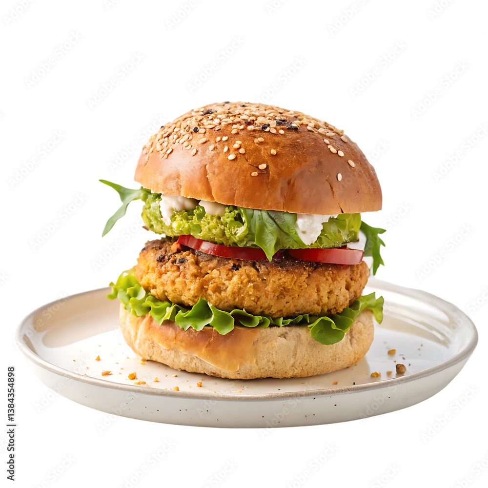 quinoa-burger isolated on white quinoa-burger isolated on white