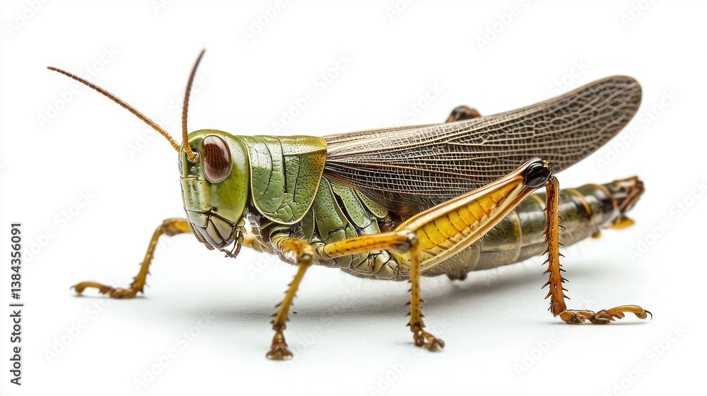 Fototapeta premium Grasshopper isolated on white background