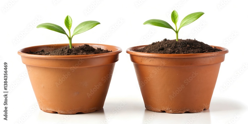 Bokeh Photography: Young Plants in Pots, Growth, Botany, Nature, Agriculture, Gardening Bokeh Photography: Young Plants in Pots, Growth, Botany, Nature, Agriculture, Gardening