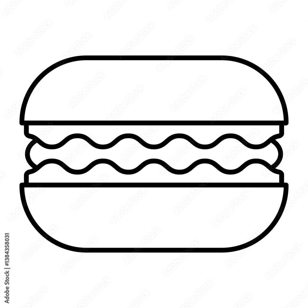 Macaron outline icon Macaron outline icon