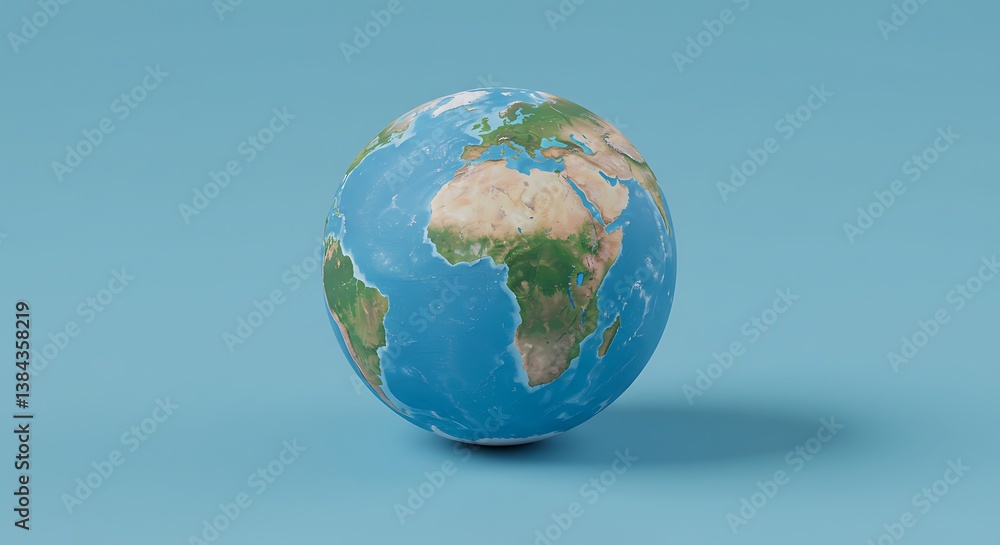 Fototapeta premium earth globe on white background