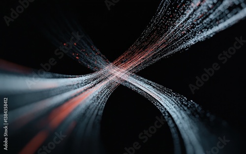Dynamic Swirling Particles Abstract Digital Art