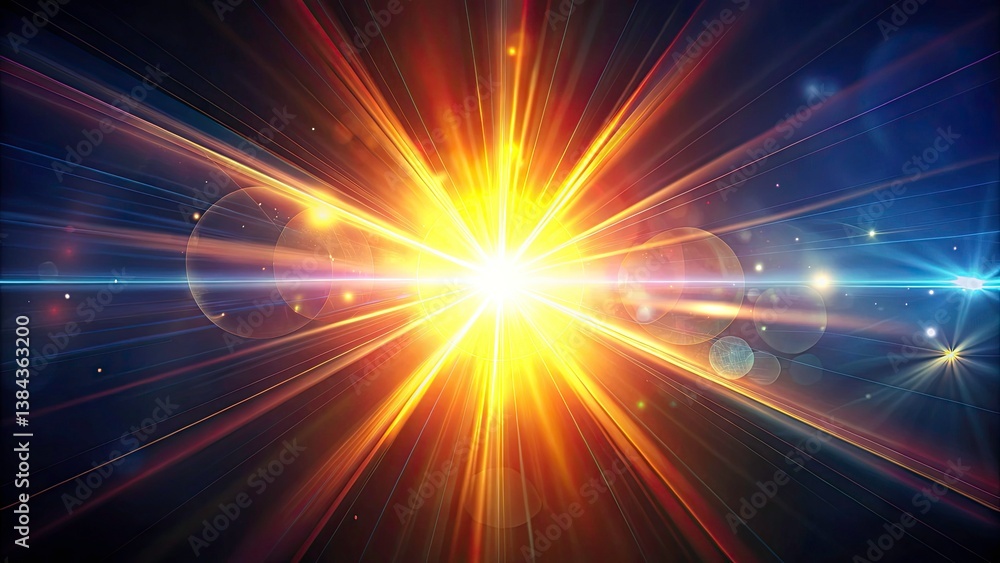 Panoramic Lens Flare Photography: Dark Background, Bright Light Burst, Cinematic, Wide Angle Panoramic Lens Flare Photography: Dark Background, Bright Light Burst, Cinematic, Wide Angle