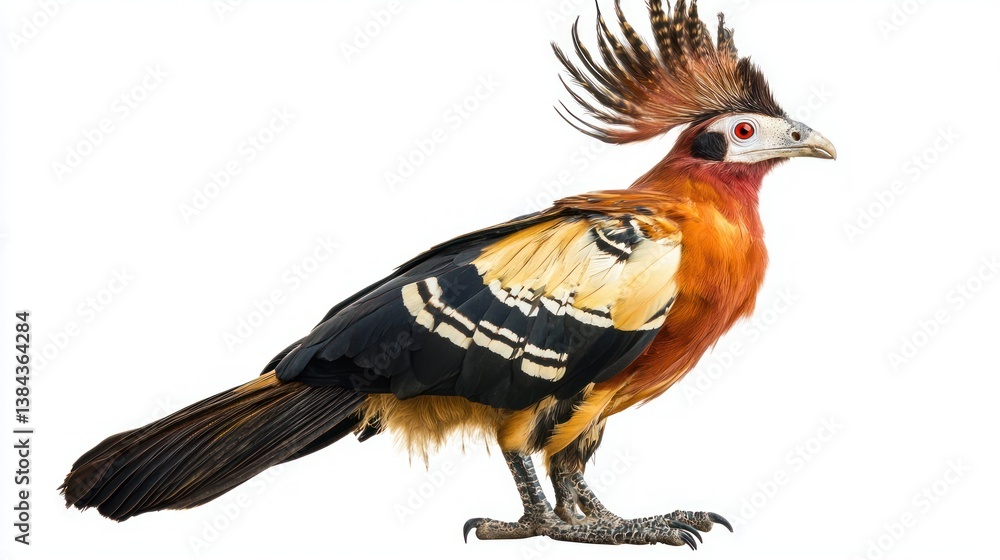 Obraz premium Hoatzin isolated on white background