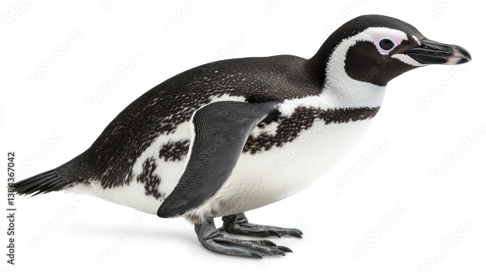 Fototapeta premium Humboldt Penguin isolated on white background