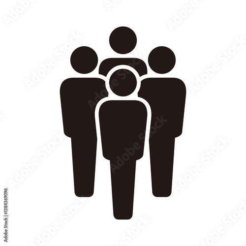 4人のピクトグラムアイコン