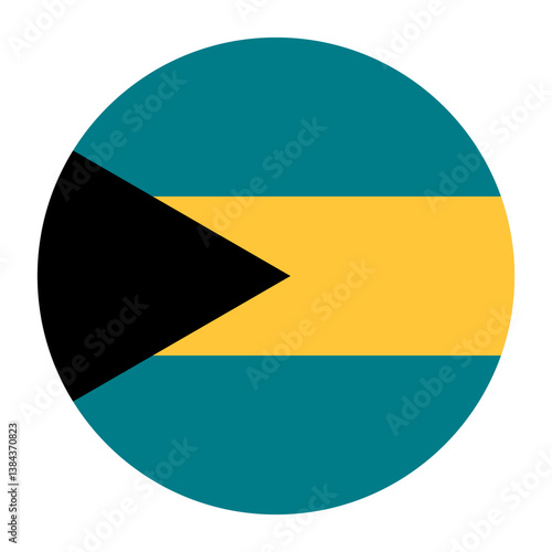 Free Download Bahamas flag. Button flag icon. Standard color. Circle icon flag. Computer illustration. Digital illustration. Vector illustration. - GFXLoad