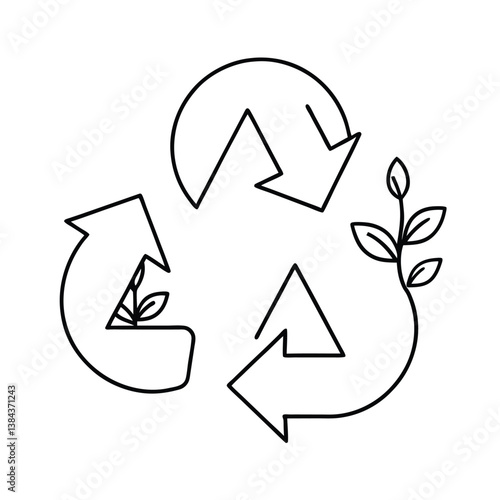 recycle symbol vector illustration