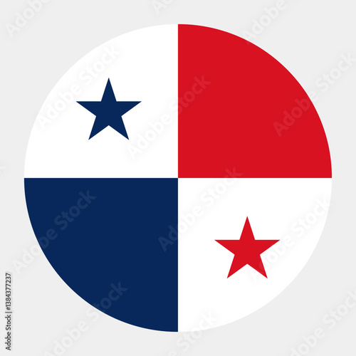 Free Download The flag of Panama. Flag icon. Standard color. Circle icon flag. Computer illustration. Digital illustration. Vector illustration. - GFXLoad