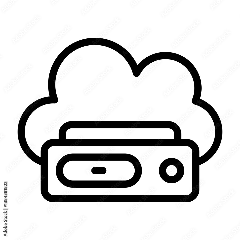 Cloud Storage Outline Icon Cloud Storage Outline Icon