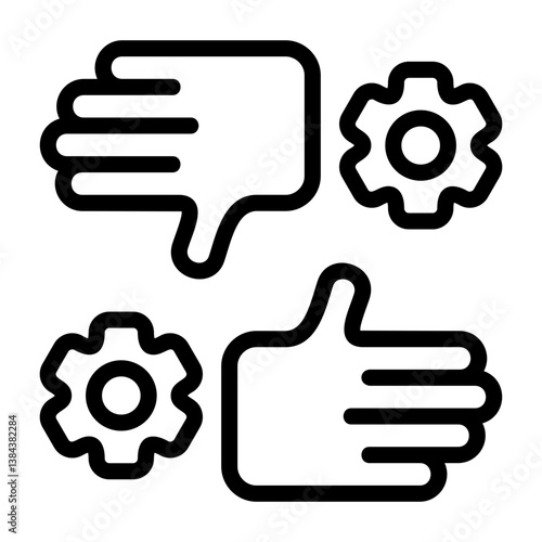 Collaborative Strategy Outline Icon