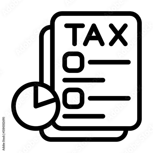 Tax Withholding Outline Icon