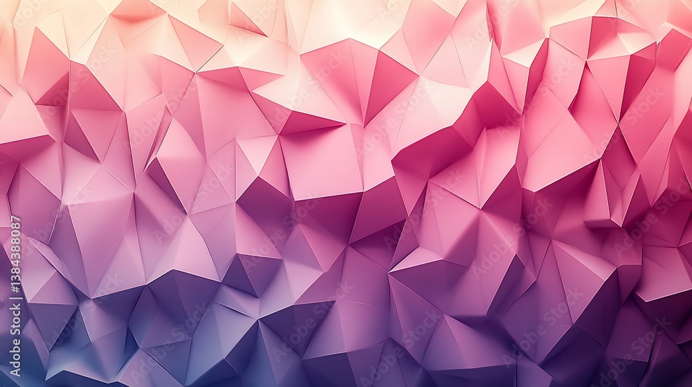 Fototapeta premium Abstract pink-blue low-poly background texture
