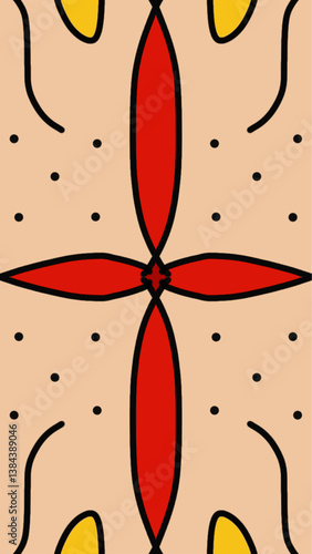 Red Abstract Flower