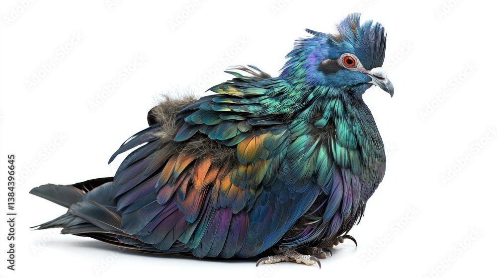 Obraz premium Nicobar Pigeon isolated on white background