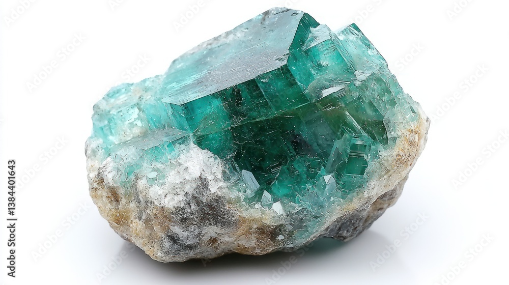 Paraiba Tourmaline isolated on white background Paraiba Tourmaline isolated on white background