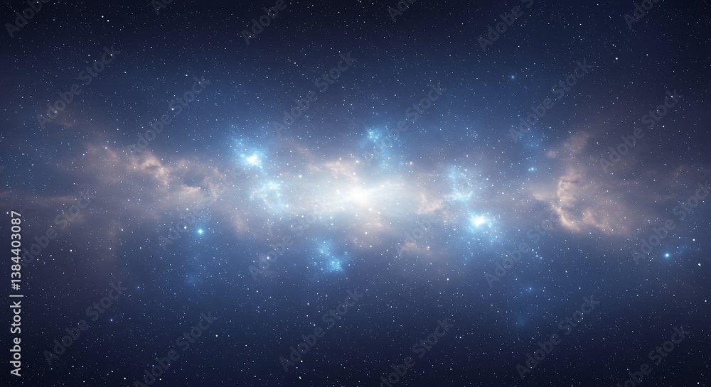 Fototapeta premium Stunning Cosmic Nebula and Starry Sky in Vibrant Colors for Astronomy Lovers
