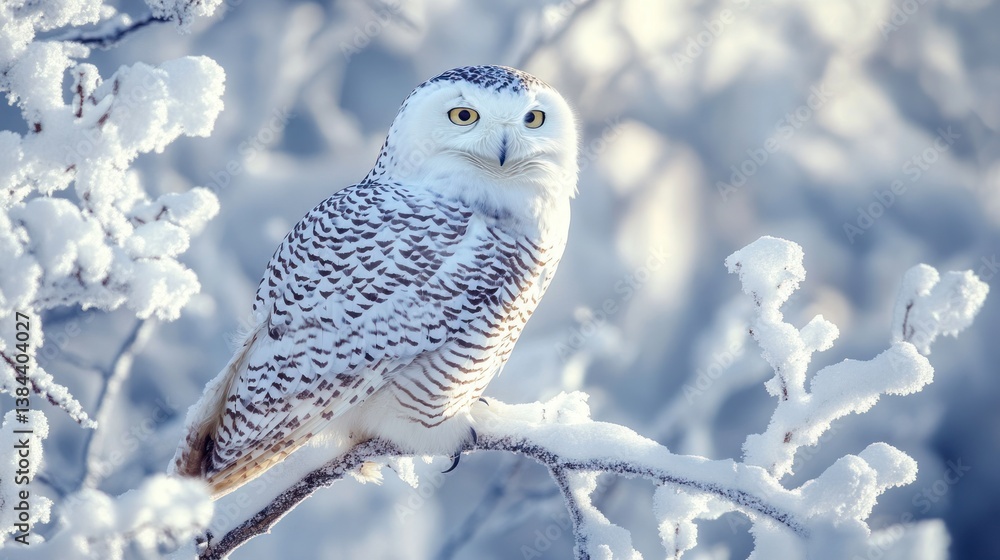 Majestic Snowy Owl in Winter Wonderland Majestic Snowy Owl in Winter Wonderland