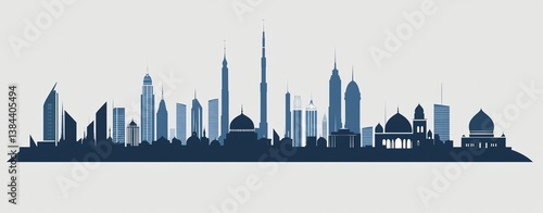 Dubai Skyline Silhouette