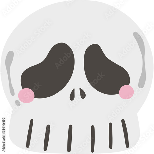 a cute skull clipart for Halloween decoration, ghost element