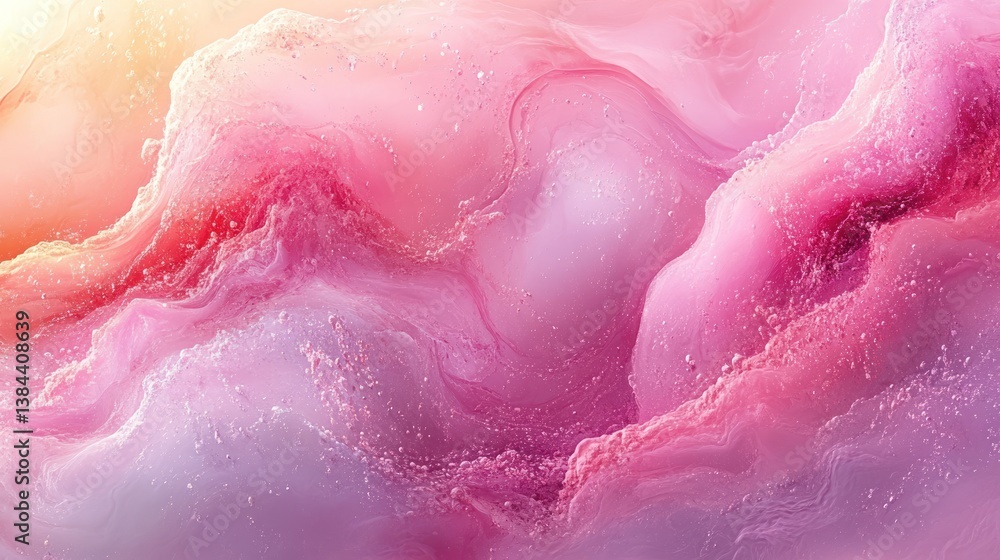 Obraz premium Abstract swirls of pink and purple marble texture with soft light