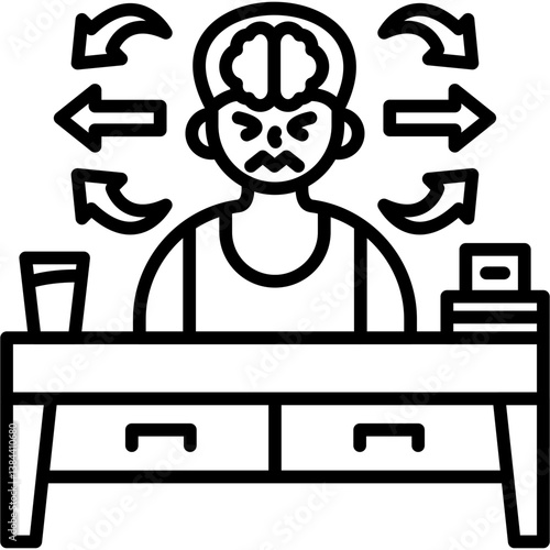 Brain Distracted Icon