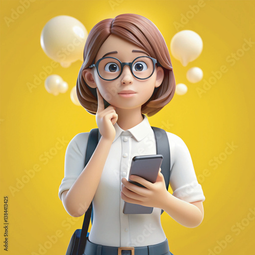 A child holding a phone to her ear for International Child Helpline Day