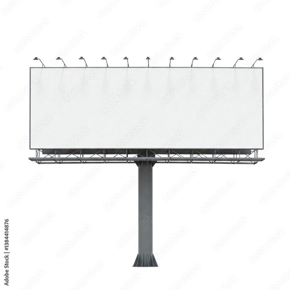Obraz premium blank billboard isolated on transparent background 