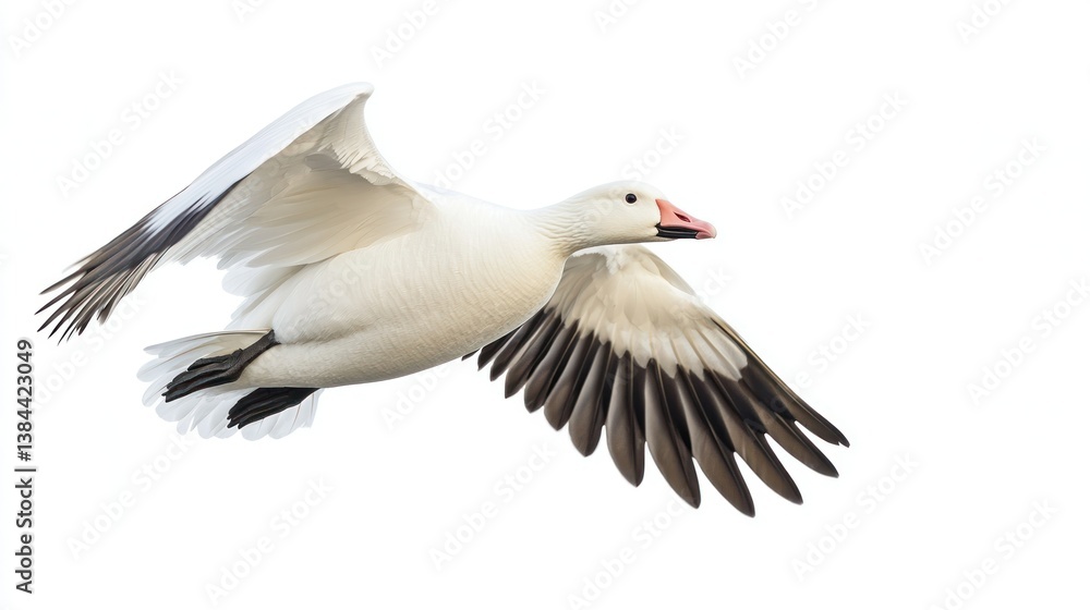 Fototapeta premium Snow Goose isolated on white background