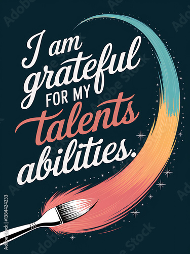 I Am Grateful for My Talents – Cosmic Confidence Poster