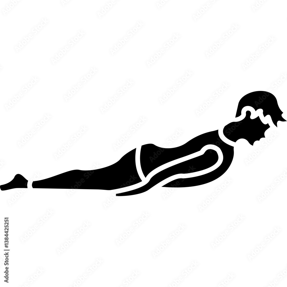 Fototapeta premium Locust Pose Icon