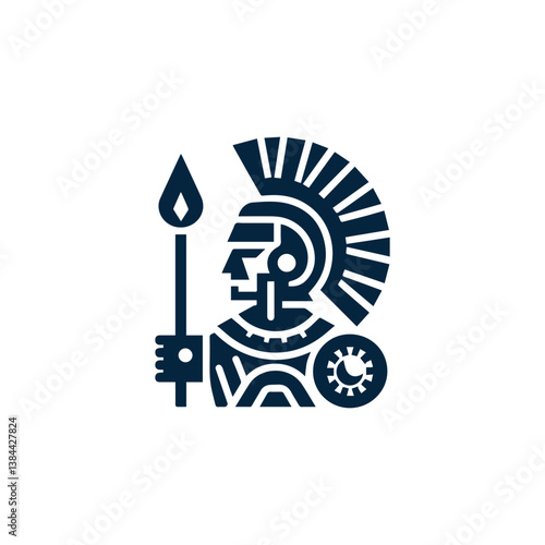 Aztec Warrior Logo