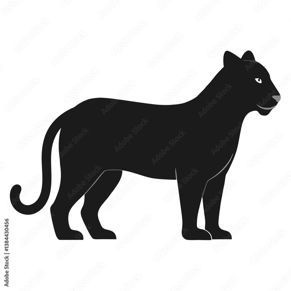 Obraz premium Tiger icon silhouette vector illustration