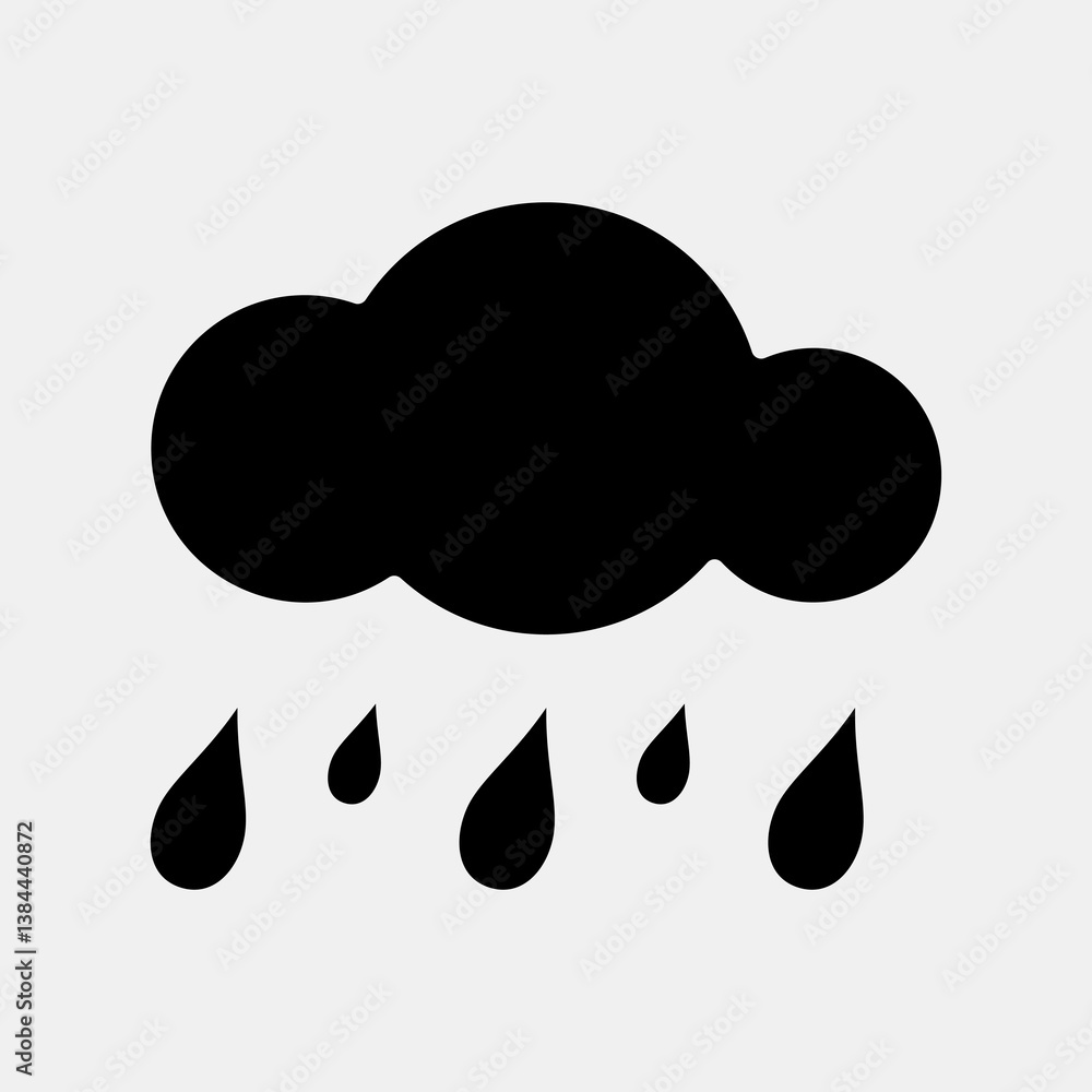Icon drizzle. Weather elements symbol. Icons in glyph style. Good for prints, web, smartphone app, posters, infographics, logo, sign, etc. Icon drizzle. Weather elements symbol. Icons in glyph style. Good for prints, web, smartphone app, posters, infographics, logo, sign, etc.