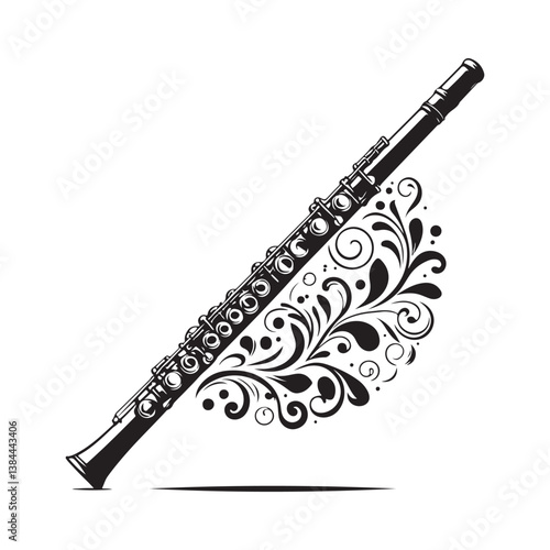 saxophone with musical notes
