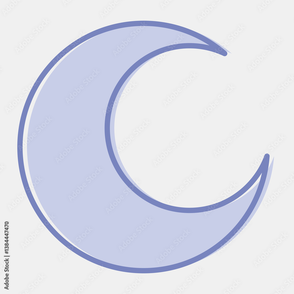 Icon clear night. Weather elements symbol. Icons in two tone style. Good for prints, web, smartphone app, posters, infographics, logo, sign, etc. Icon clear night. Weather elements symbol. Icons in two tone style. Good for prints, web, smartphone app, posters, infographics, logo, sign, etc.