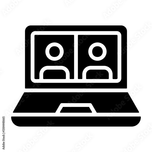 Video Conference Outline Style  Icon