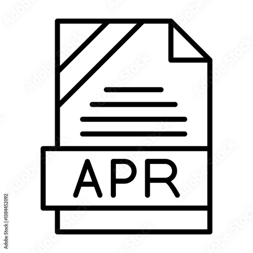 Apr File Format Outline Style Icon