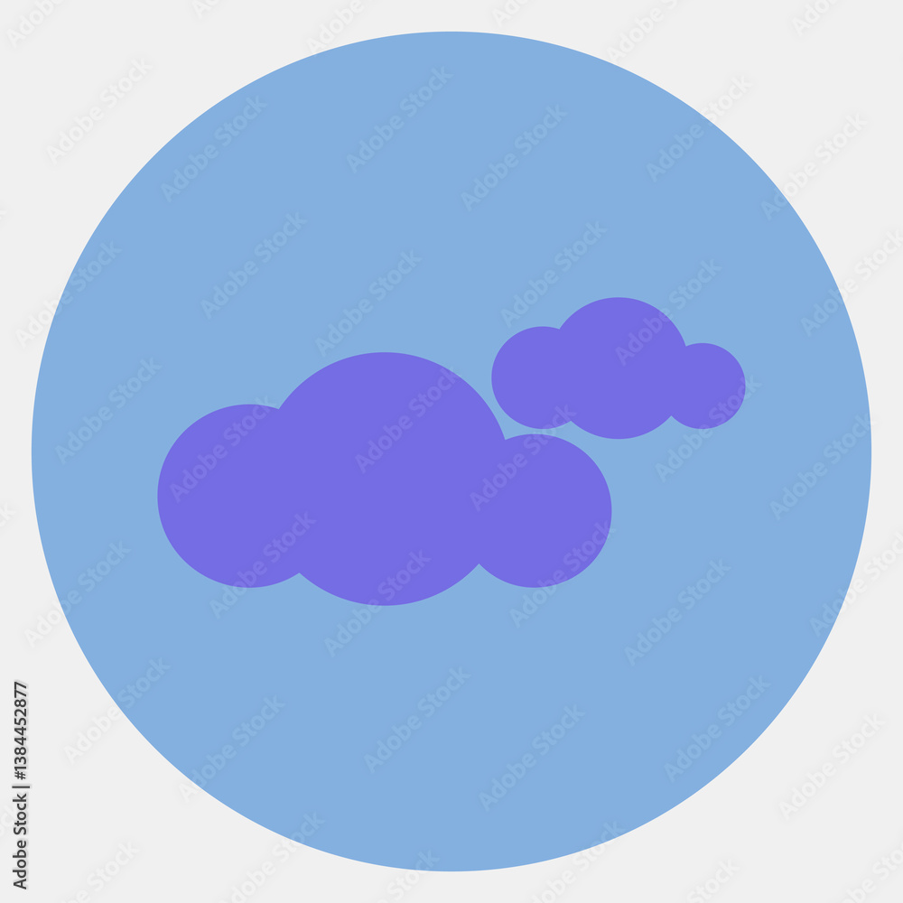 Icon cloudy. Weather elements symbol. Icons in color mate style. Good for prints, web, smartphone app, posters, infographics, logo, sign, etc. Icon cloudy. Weather elements symbol. Icons in color mate style. Good for prints, web, smartphone app, posters, infographics, logo, sign, etc.