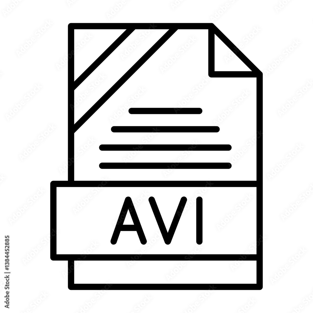 DAT File Format Outline Style Icon DAT File Format Outline Style Icon