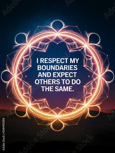  I Respect My Boundaries Affirmation Mandala