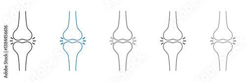Joint Health Vector Icon Set. Bone Care vector symbol for UI design .Vector Illustration .EPS 10 . 