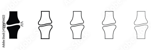 Joint Health Vector Icon Set. Bone Care vector symbol for UI design .Vector Illustration .EPS 10 . 