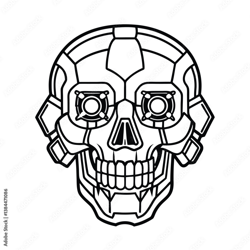 Skull and crossbones, a vector illustration of a dead human skull, is a scary symbol of danger and death, often seen in pirate or Halloween designs Skull and crossbones, a vector illustration of a dead human skull, is a scary symbol of danger and death, often seen in pirate or Halloween designs