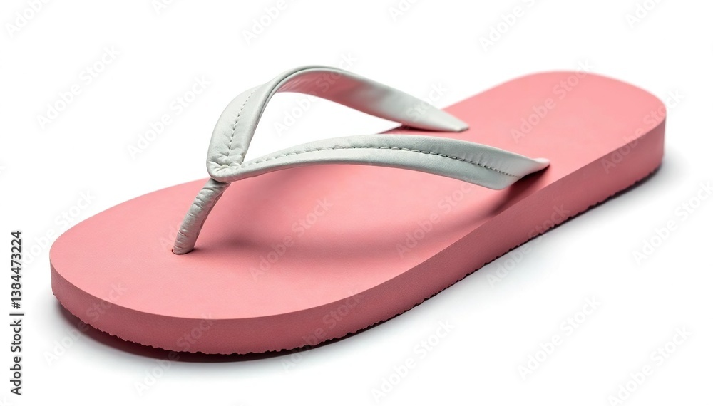A single flip-flop isolated on white background , thongs, simple background, product photography A single flip-flop isolated on white background , thongs, simple background, product photography