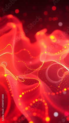 Wallpaper Mural Abstract Red Energy Flowing Through Space Torontodigital.ca